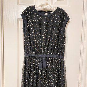 J.crew tulle dress with metallic stars size 8